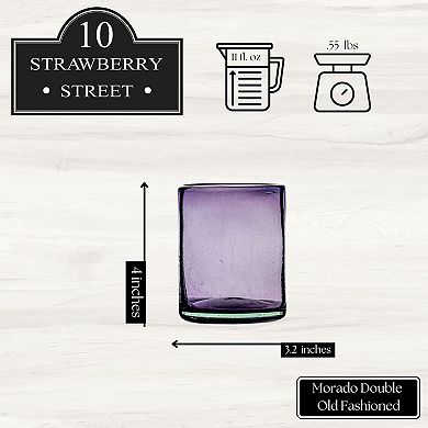 10 Strawberry Street 4-Piece Morado Mexican Glassware Set