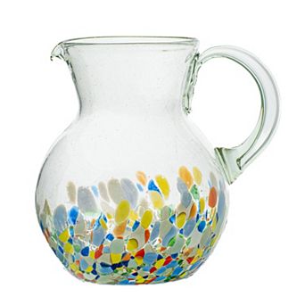 10 Strawberry Street Pueblo Mexican Glass Pitcher