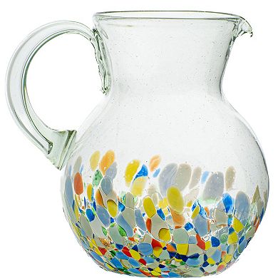 10 Strawberry Street Pueblo Mexican Glass Pitcher