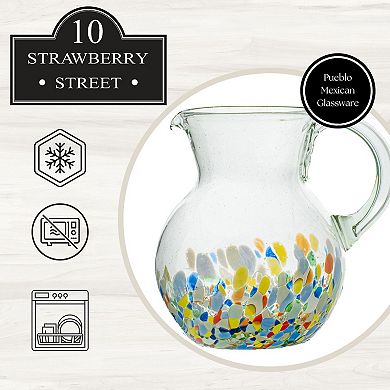 10 Strawberry Street Pueblo Mexican Glass Pitcher