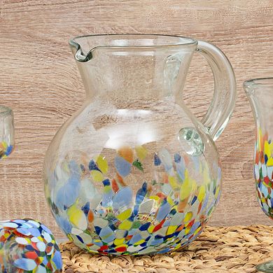 10 Strawberry Street Pueblo Mexican Glass Pitcher