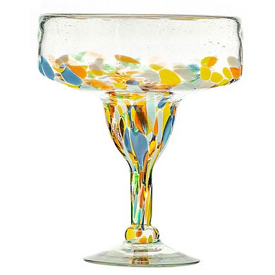 10 Strawberry Street 4-Piece Pueblo Mexican Margarita Glassware Set
