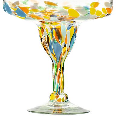 10 Strawberry Street 4-Piece Pueblo Mexican Margarita Glassware Set