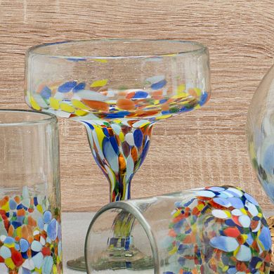 10 Strawberry Street 4-Piece Pueblo Mexican Margarita Glassware Set