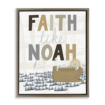 Stupell Home Decor Noah's Ark Faith Framed Canvas Wall Art