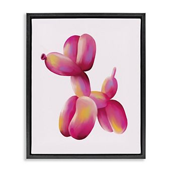 Stupell Home Decor Balloon Dog Wood Framed Canvas Wall Art
