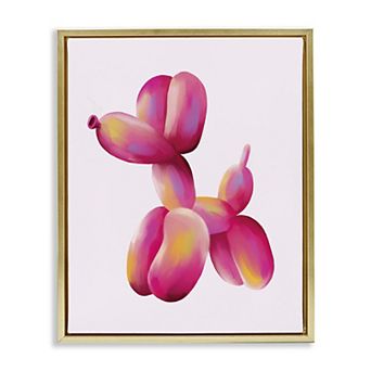 Stupell Home Decor Balloon Dog Wood Framed Canvas Wall Art