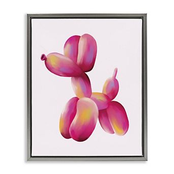 Stupell Home Decor Balloon Dog Wood Framed Canvas Wall Art