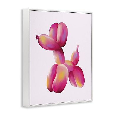 Stupell Home Decor Balloon Dog Framed Canvas Wall Art
