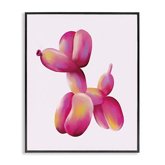 Stupell Home Decor Balloon Dog Framed Canvas Wall Art