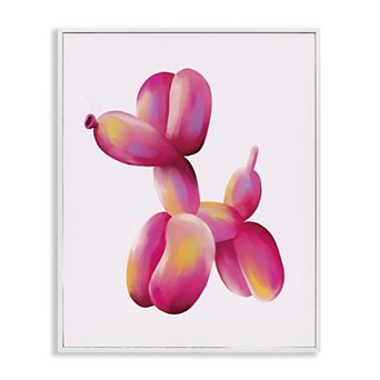 Stupell Home Decor Balloon Dog Framed Canvas Wall Art