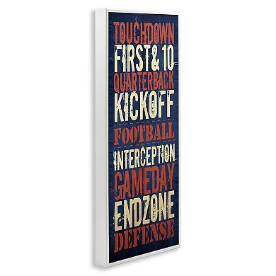 Stupell Home Decor Rustic Football Phrases Canvas Wall Art