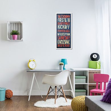 Stupell Home Decor Rustic Football Phrases Canvas Wall Art