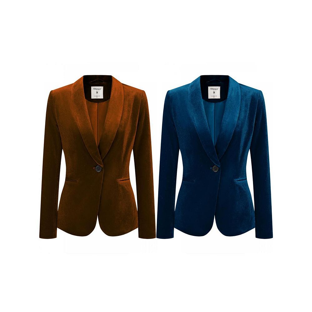 Shawl Collar Long Sleeve Blazer