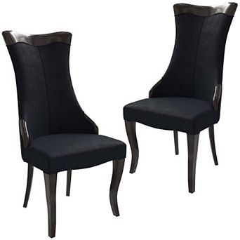 Novara Dining Chair with High-Back Design and Rubberwood Legs Set of 2
