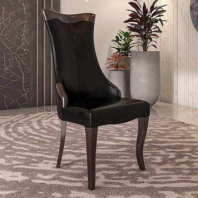 Novara Dining Chair with High-Back Design and Rubberwood Legs Set of 4