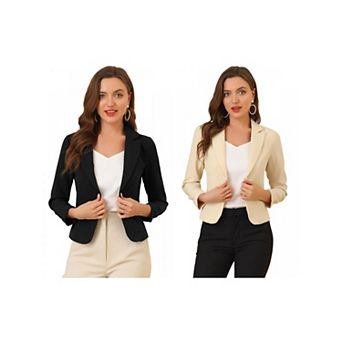 2 Packs Women's Open Front Floral Print Blazer