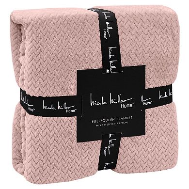 Nicole Miller Comfy Jacquard Bed Blanket