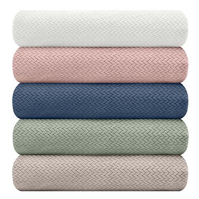 Nicole Miller Comfy Jacquard Bed Blanket
