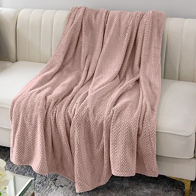 Nicole Miller Comfy Jacquard Bed Blanket