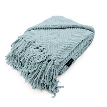 Nicole Miller Chunky Knit Throw Blanket