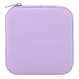 Mini Travel Jewelry Box with Mirror for Women, Portable Jewelry Organizer Case 4*4*2in