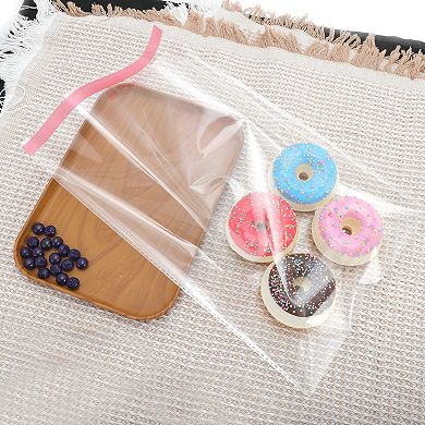 Dust Prevention with Hole Clear Self Sealing Bags for Treats 25 Pcs