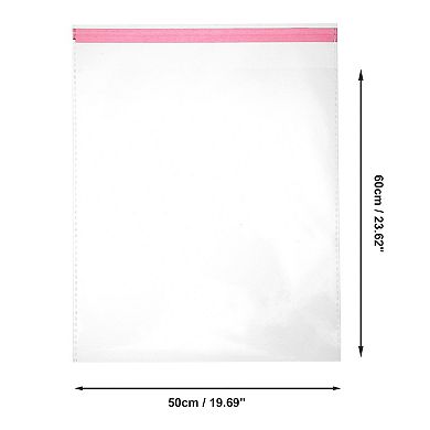 Dust Prevention with Hole Clear Self Sealing Bags for Treats 25 Pcs