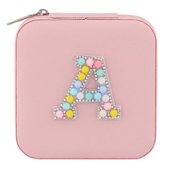 Portable Jewelry Box with Mirror, Mini PU Leather Jewelry Organizer Boxes 3.9*3.9*2in