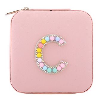 Portable Jewelry Box with Mirror, Mini PU Leather Jewelry Organizer Boxes 3.9*3.9*2in