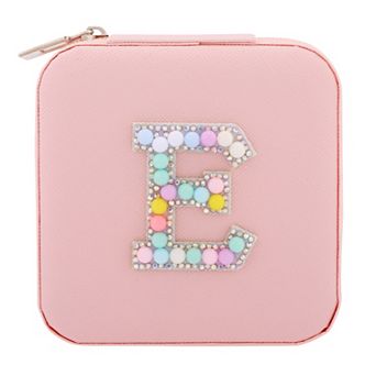 Portable Jewelry Box with Mirror, Mini PU Leather Jewelry Organizer Boxes 3.9*3.9*2in