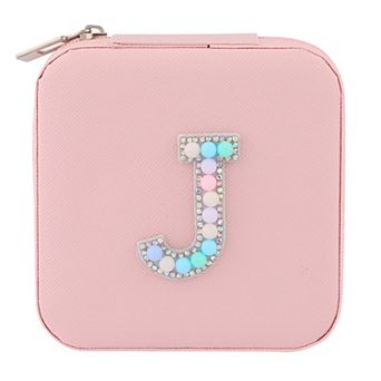 Portable Jewelry Box with Mirror, Mini PU Leather Jewelry Organizer Boxes 3.9*3.9*2in