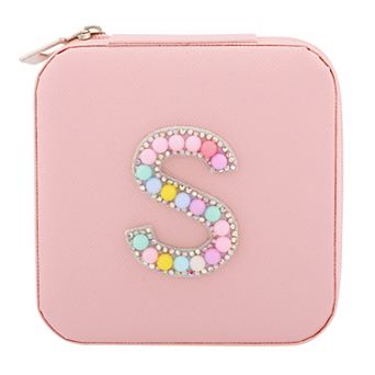 Portable Jewelry Box with Mirror, Mini PU Leather Jewelry Organizer Boxes 3.9*3.9*2in