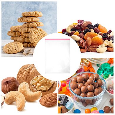Convenient with Hole Clear Self Sealing Bags for Treats 50 Pcs