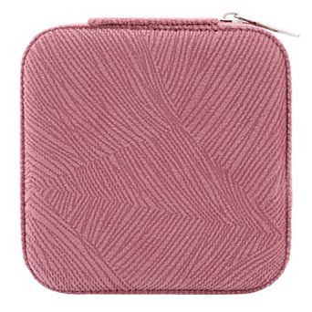 Travel Jewelry Box for Birthday Gifts, Small Portable Velvet Jewelry Storage Display Holder 4*4*2in