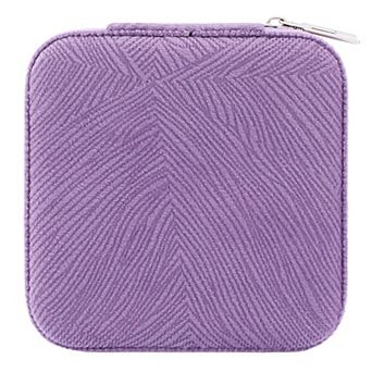 Travel Jewelry Box for Birthday Gifts, Small Portable Velvet Jewelry Storage Display Holder 4*4*2in