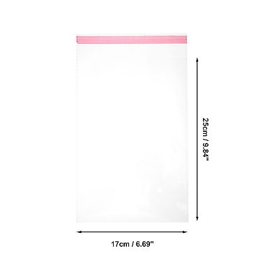 Waterproof with Hole Clear Self Sealing Bags for Treats 100 Pcs