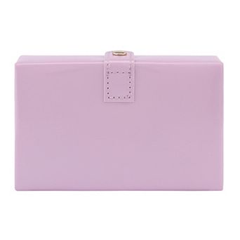 Travel Jewelry Box for Women, Portable Jewelry Organizer Case with Mirror 5.5*3.5*1.6in