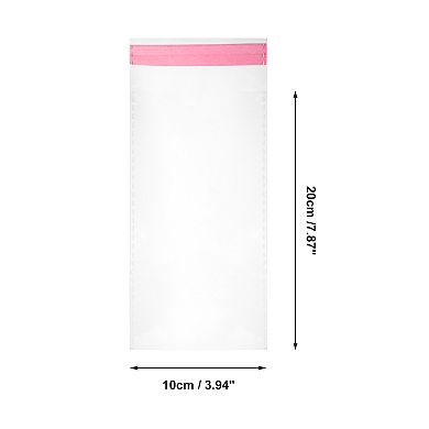 Waterproof without Hole Clear Self Sealing Bags for Treats 100 Pcs