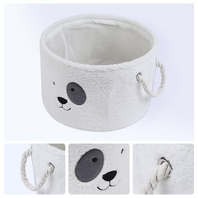 Set of 3 Cotton Self-supporting Storage Cube, Storage Bin with Handles, Storage Basket 13*8.1in