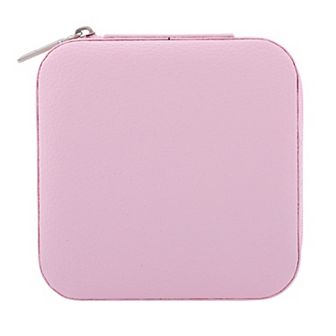 Portable Jewelry Box, Mini PU Leather Jewelry Organizer Boxes Storage Display Holder 4*4*2in