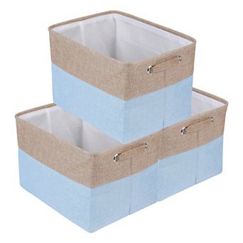 Storage Cube, Fabric Storage Bin with Handles, 3 Packs Collapsible Storage Basket 15*11*9.4in