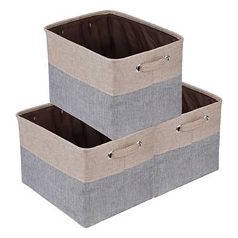 Storage Cube, Fabric Storage Bin with Handles, 3 Packs Collapsible Storage Basket 15*11*9.4in