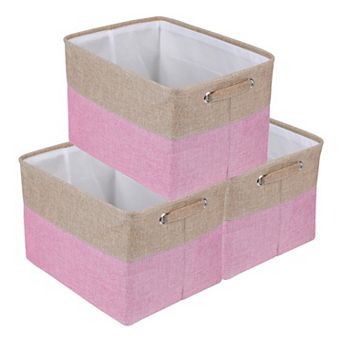 Storage Cube, Fabric Storage Bin with Handles, 3 Packs Collapsible Storage Basket 15*11*9.4in