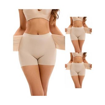 3 Packs Women's Hip Lifter Tummy Control Panties High Waist Boyshorts with Front Hook Closures