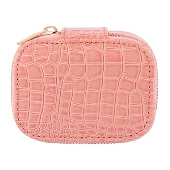 Travel Jewelry Box for Women's Birthday Gift, Mini Portable PU Leather Jewelry Organizer 3.7*2.8*2in