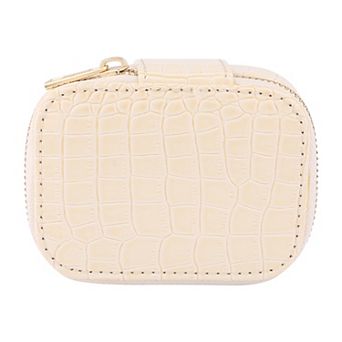 Travel Jewelry Box for Women's Birthday Gift, Mini Portable PU Leather Jewelry Organizer 3.7*2.8*2in