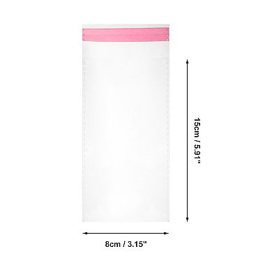 Dustproof without Hole Clear Self Sealing Bags for Treats 100 Pcs