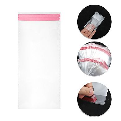 Dustproof without Hole Clear Self Sealing Bags for Treats 100 Pcs