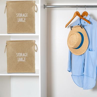 Storage Box, Laundry Basket, Foldable Laundry Hamper with Handles, Storage Baskets, 35x26x40cm